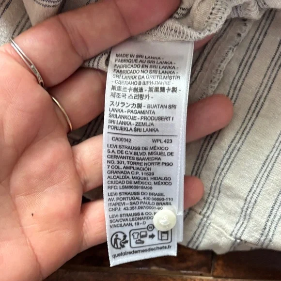 Levi's Beige Striped Mini Dress - Picture 5 of 8